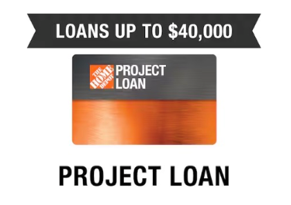 Home Depot Project Loan — Loans up to $40,000, 6-month purchase window, fixed monthly payments