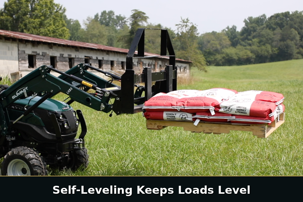 Self-leveling keeps loads level graphic