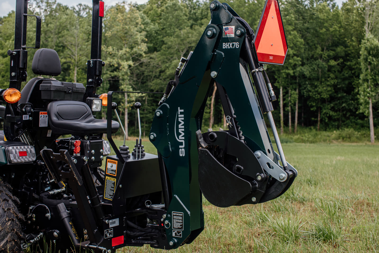 BHX76 backhoe bucket width options